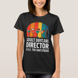 T-shirt Directeur de garderie pour adultes drôle alias l'h