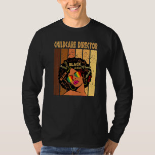 T-shirt Directeur de la garde d'enfants Afro afro-américai