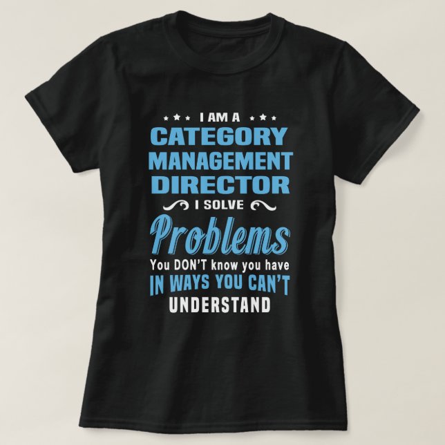T-shirt Directeur de la gestion des catégories (Design devant)