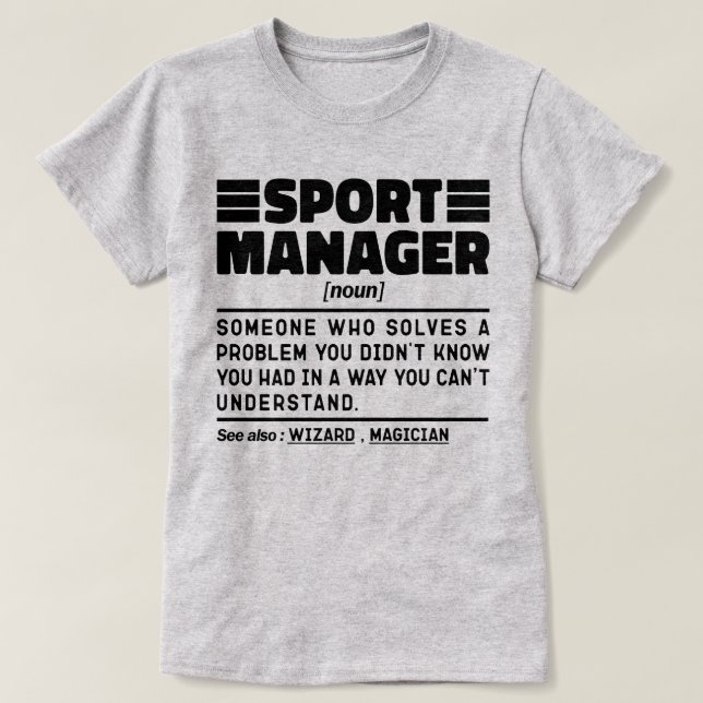 T-shirt Directeur de la gestion des définitions Noun (Design devant)