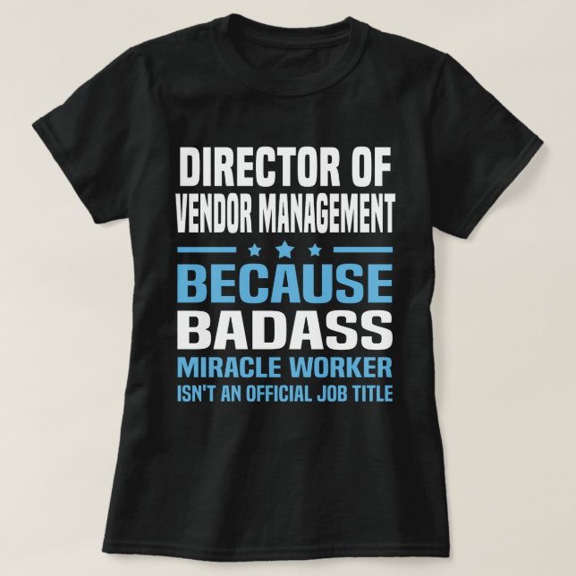 T-shirt Directeur de la gestion des fournisseurs (Design devant)