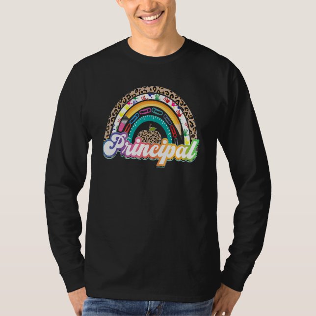 T-shirt Directeur de l'école Rainbow Leopard (Devant)