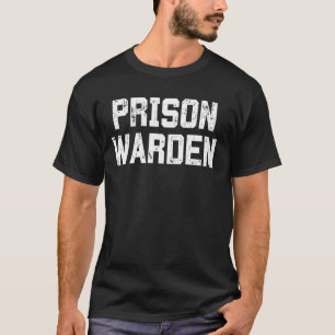 T-shirt Directeur de prison drôle vintage paresseux costum