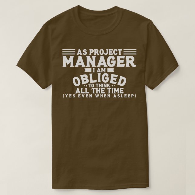 T-shirt Directeur de projet En tant que directeur de proje (Design devant)