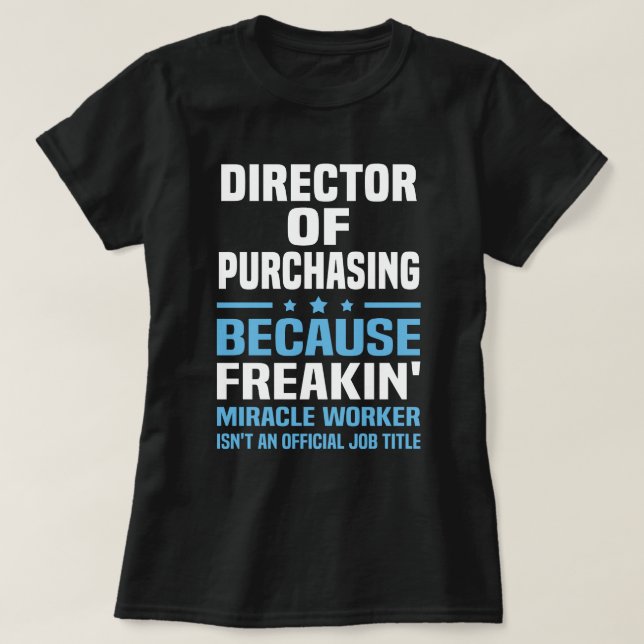 T-shirt Directeur des achats (Design devant)
