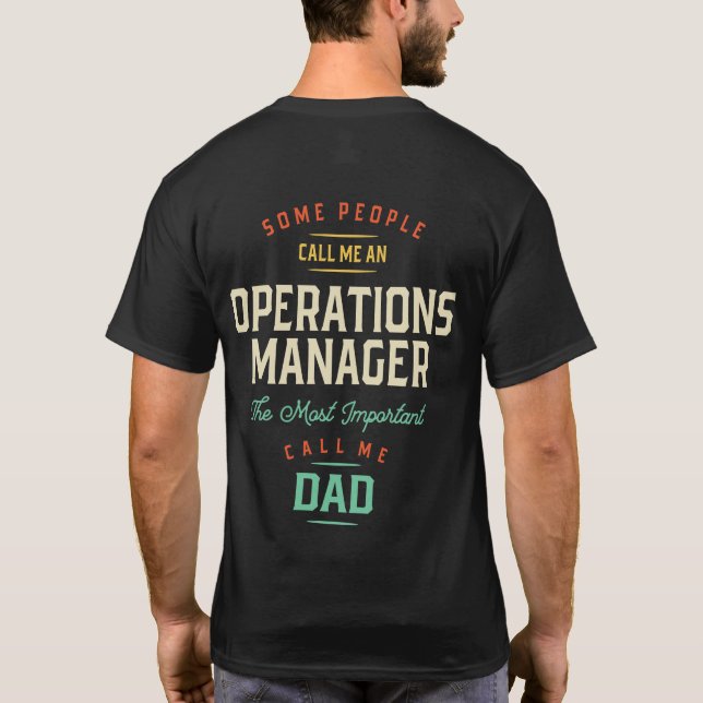 T-shirt Directeur des opérations et père (Dos)