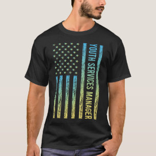 T-shirt Directeur des services jeunesse bleu jaune