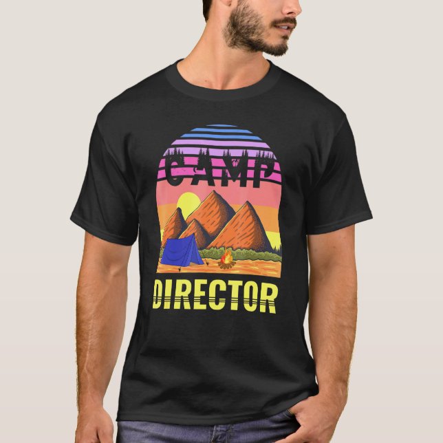 T-shirt Directeur du camp Camping d'été Sunset Camping Lea (Devant)