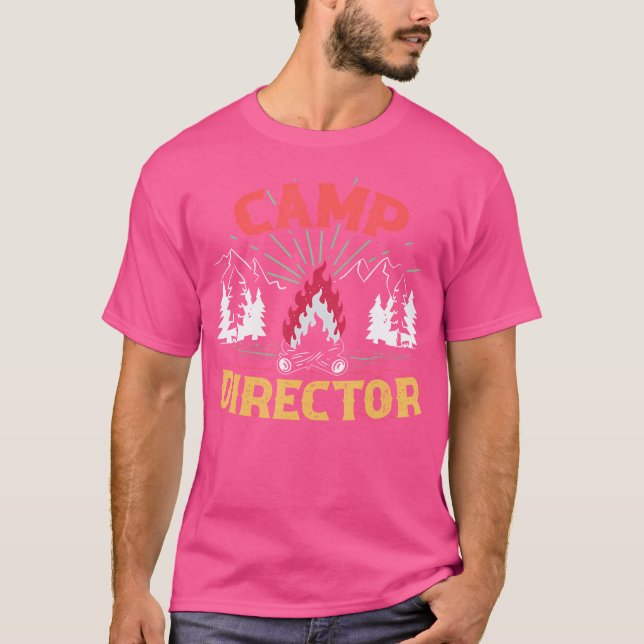 T-shirt Directeur du camp Conseiller Camping Camping d'été (Devant)