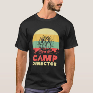 T-shirt Directeur du camp d'été Conseiller Camper Camp Vin