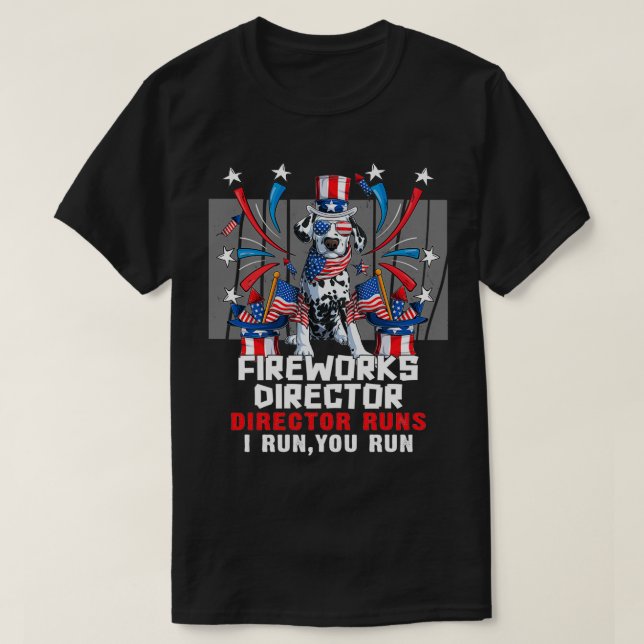 T-shirt Directeur Fireworks 4 juillet Je Vous Exécute Exéc (Design devant)