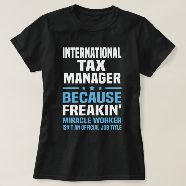 T-shirt Directeur fiscal international (Design devant)