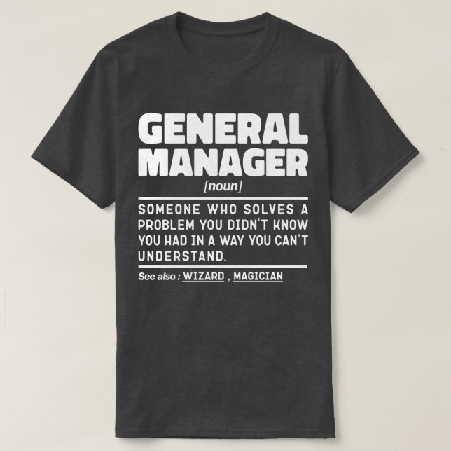 T-shirt Directeur Général Noun Cool Travailleur Drôle (Design devant)