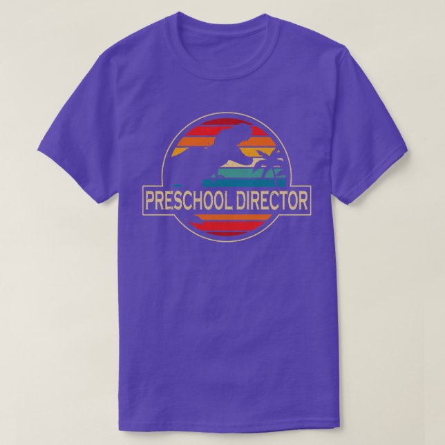 T-shirt Directeur préscolaire Dinosaur (Design devant)