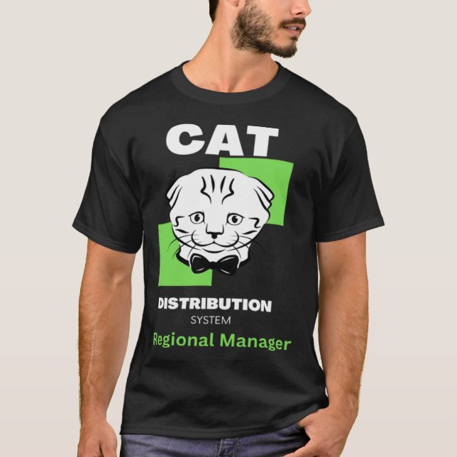T-shirt Directeur régional des distributions de chats (Devant)