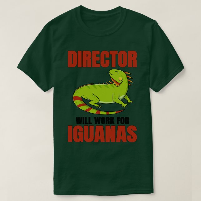 T-shirt Directeur Travaillera Pour Iguanas (Design devant)