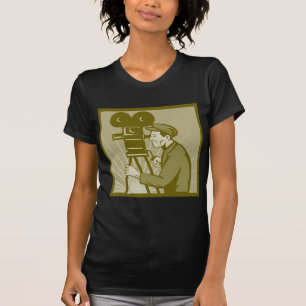 T-shirt Directeur vintage d'appareil-photo de film de film
