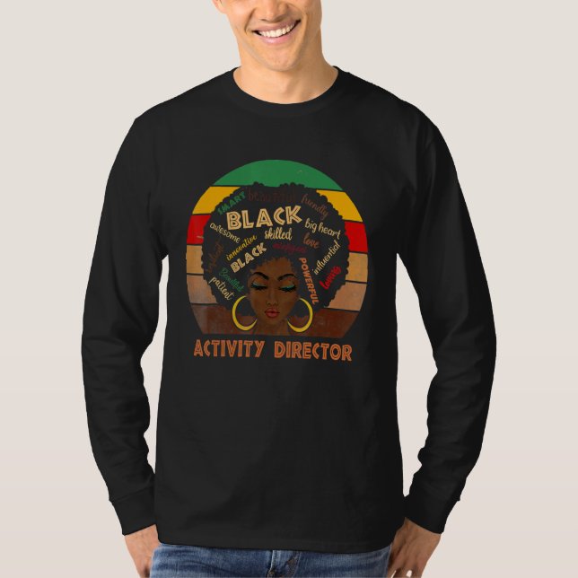 T-shirt Directrice d'activité Afro-Africaine-Américaine Fe (Devant)