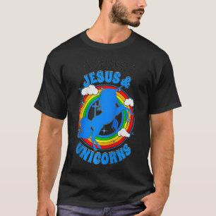 T-shirt Dirige Sur Jésus Et Unicorns Croix Chrétienne Unic