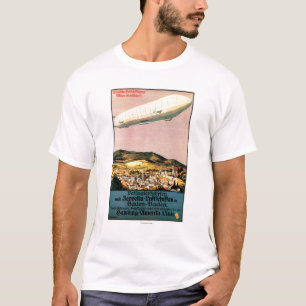 T-shirt Dirigeable de zeppelin de Luftschiff au-dessus