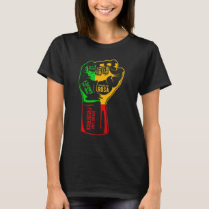 T-shirt Dirigeants Noirs Inspirants Poing Puissant Main Mo