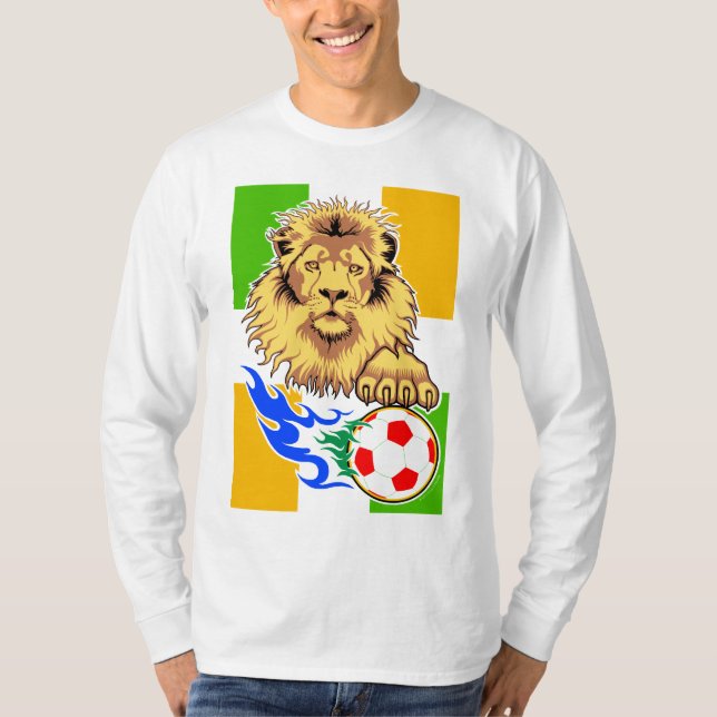 T-shirt d'Irlandais ou de lion du football de Côte (Devant)