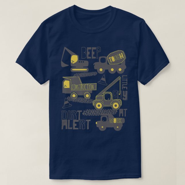 T-shirt Dirt Alert Excavator Driver Backhoe Construction T (Design devant)
