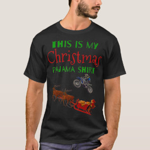 T-shirt Dirt Bike Christmas Père Noël Motocross OffRoading