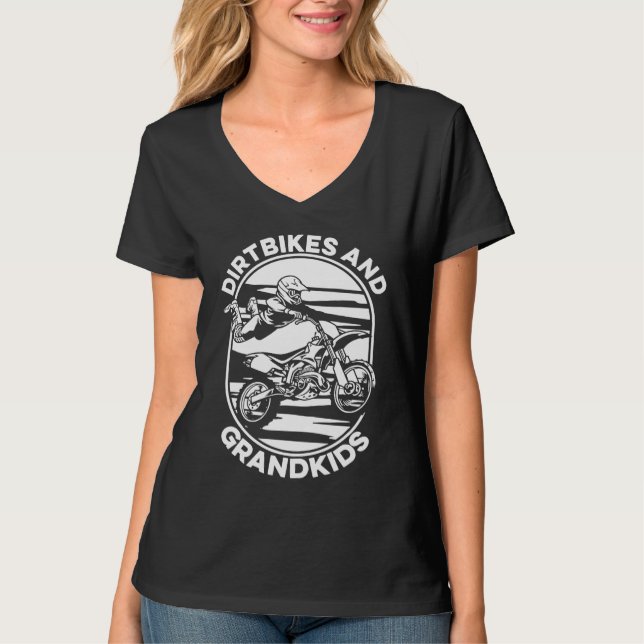 T-shirt Dirt Bike Grandkids Biker Mx Motocross Dirt Biking (Devant)