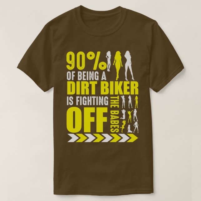 T-shirt Dirt Bike Joke Funny Motocross Biker Poser (Design devant)