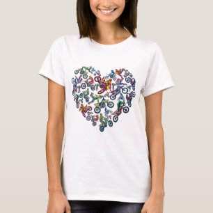 T-shirt DIRT BIKE Motocross Enduro coeur amour k