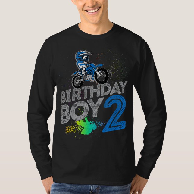T-shirt Dirt Bike Rider 2 ans old Motocross 2e anniversair (Devant)