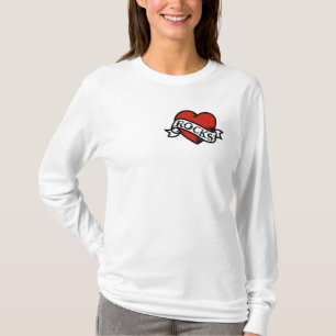 T-shirt Dirt Dames Heart Front, Grand Logo Back