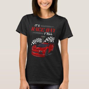 T-shirt Dirt Track Car Racing C'est le jour de la course Y