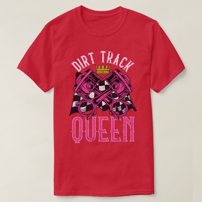 T-shirt Dirt Track Racing Dirt Track Women Racing (Design devant)