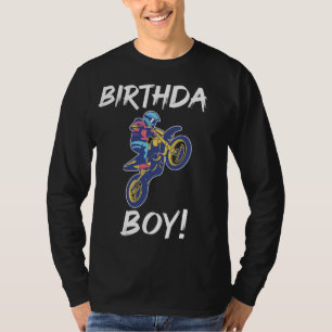 T-shirt Dirt Vélo Anniversaire Boy Dirtbike Motocross Bike