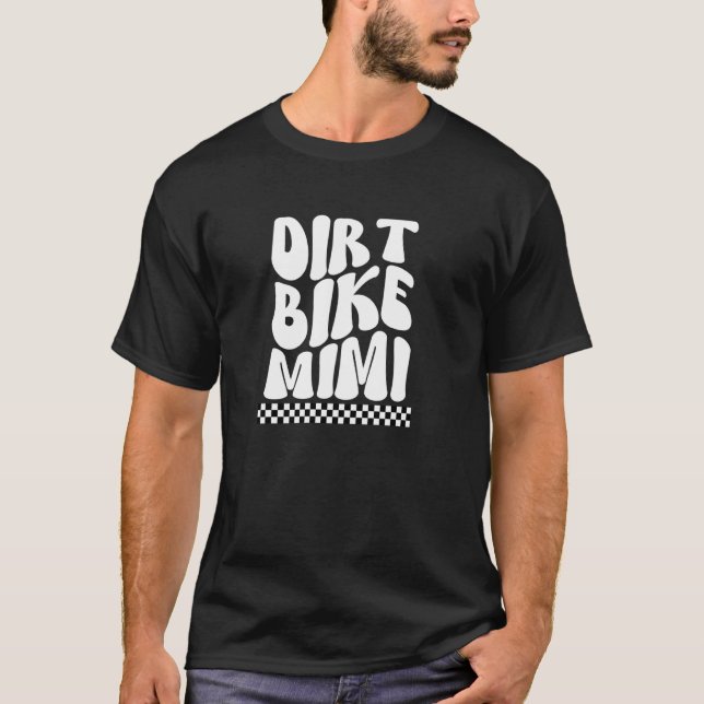 T-shirt Dirt Vélo Mimi Super Grandma Mimi D'Un Vélo Dirt (Devant)