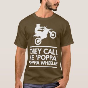 T-shirt Dirt Vélo Poppa Roue Stunts Motocross Cadeau
