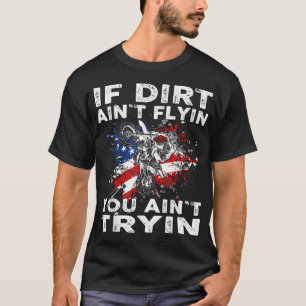 T-shirt Dirtbike Motocross MX Si la poussière peint flyin 