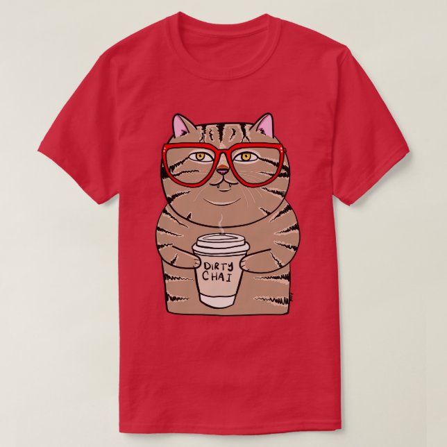 T-shirt Dirty Chai Kitty (Design devant)