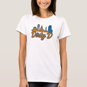 T-shirt Dirty D Durham Skyline - Urban Script City Pride