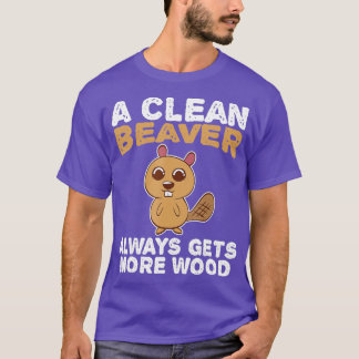 T-shirt Dirty Funky Adulte Propre Beaver Wood