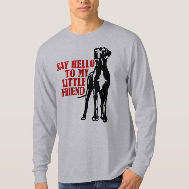 T-shirt Dis bonjour à mon petit ami (Devant)