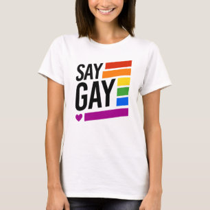 T-shirt Dis le Gay - Barres Arc-en-ciel
