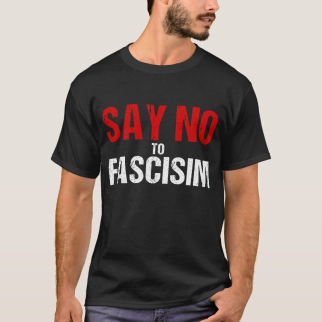 T-shirt Dis Non au Fascisme garçon (Devant)
