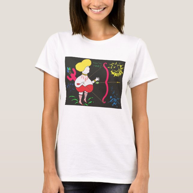 T-shirt Dis que je t'aime sur un (Devant)