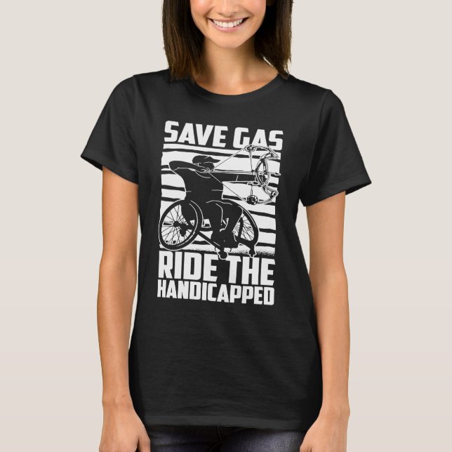 T-shirt Disability Hilarious Handicapped Disabled Wheelcha (Devant)