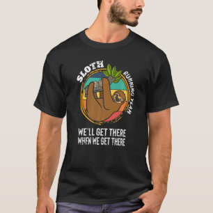 T-shirt Disant Sloth Running Team Nous arriverons à destin