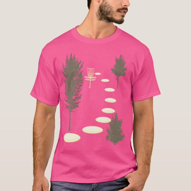 T-shirt Disc Golf Dans La Boisée Disc Golf Amusant Anniver (Devant)
