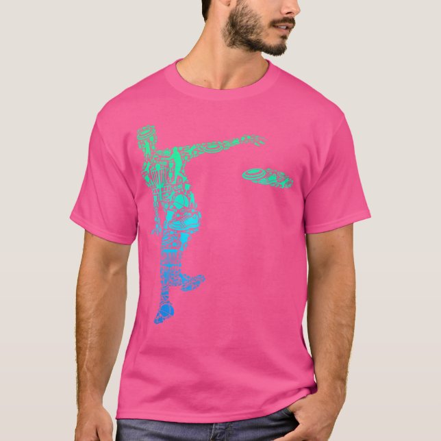 T-shirt Disc Golf Frisbee Men Boys (Devant)